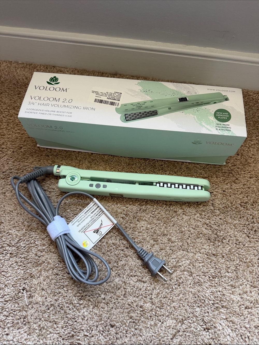 Voloom 2.0 Mint Green 3/4" Hair Volumizing Iron